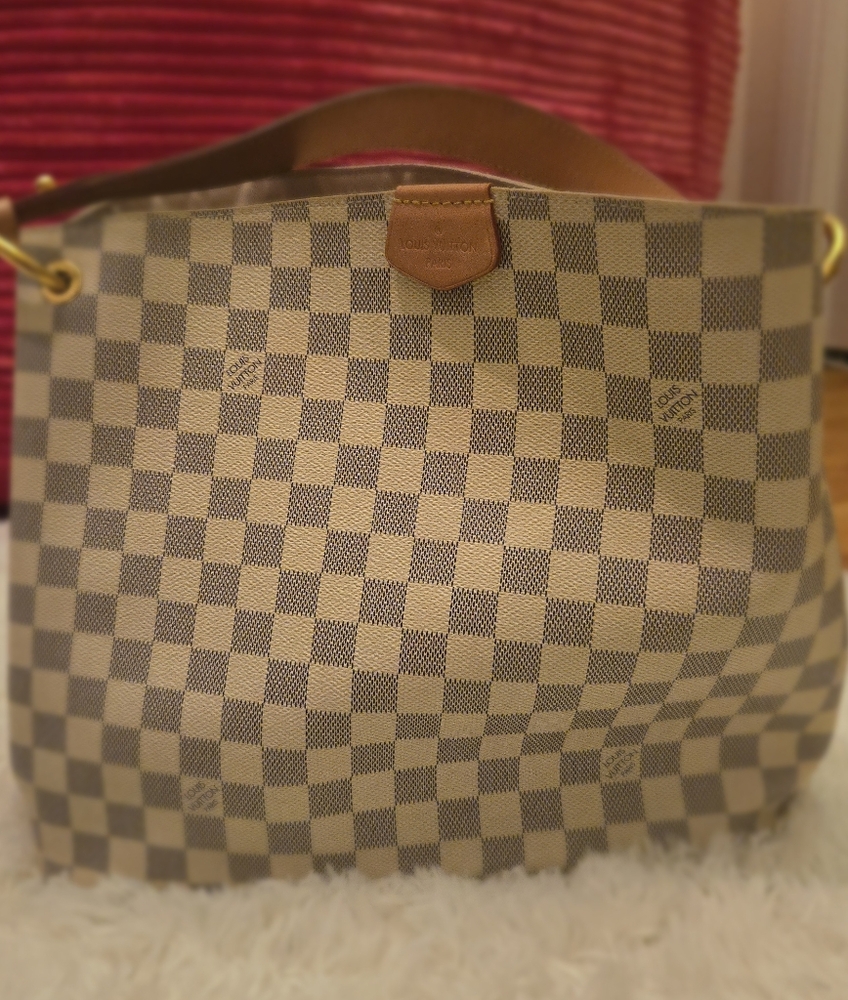 Louis Vuitton Graceful PM Tote Bag - Damier Azur